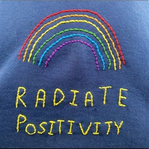 handmade embroidered crew neck